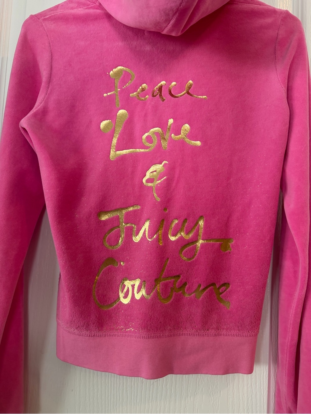 Juicy Couture Hot Pink Velour Zip Up Jacket